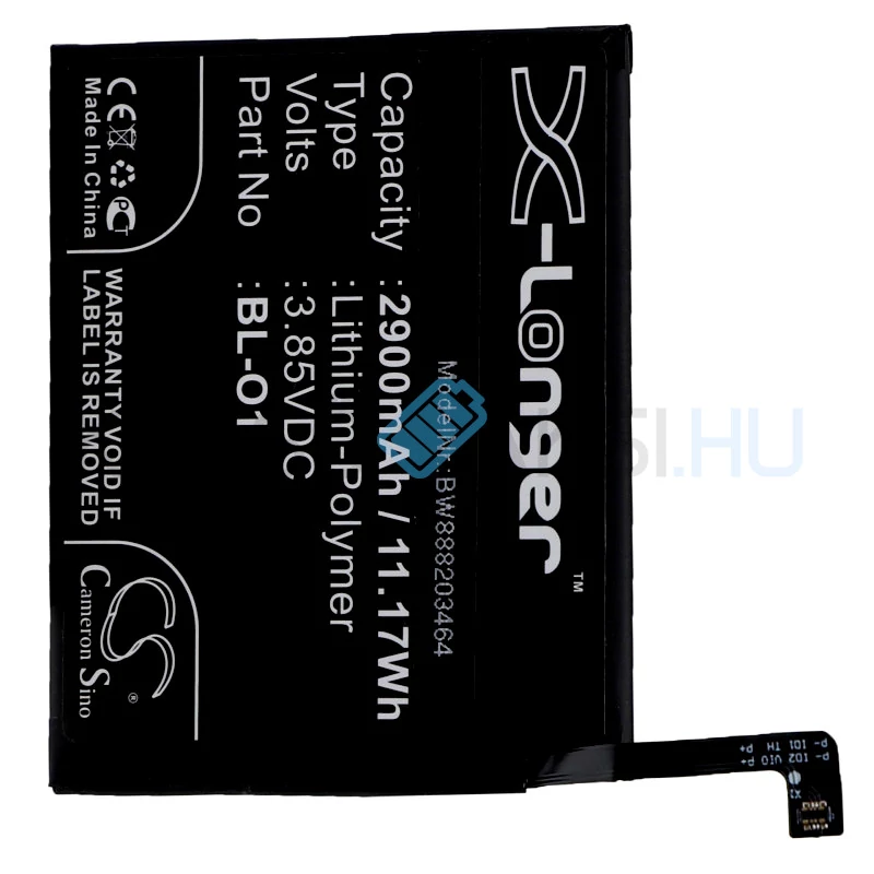 VHBW Telefon akkumulátor akku LG BL-O1, EAC64559001, EAC64619301 - 2900mAh, 3.85V, Li-polymer