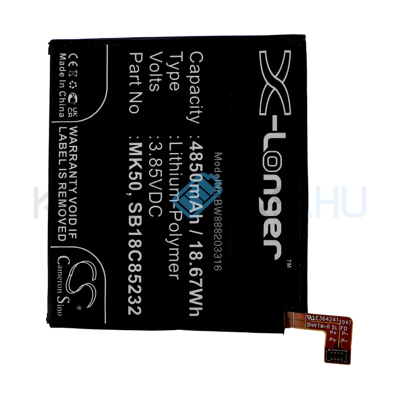 Batéria mobilného telefónu VHBW Motorola MK50, SB18C85232 - 4850mAh, 3.85V, Li-polymer