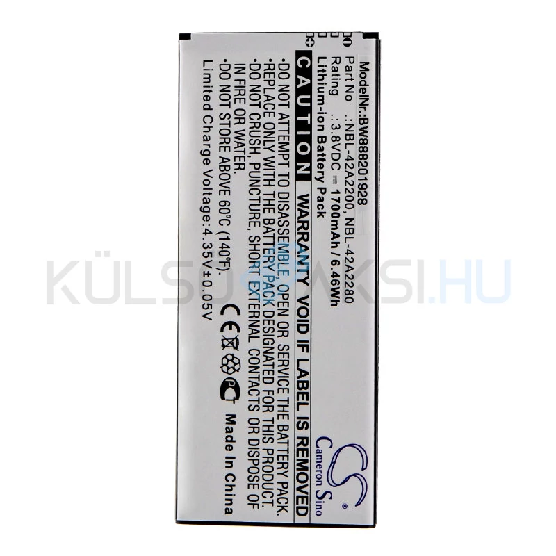 VHBW Telefon akkumulátor akku TP-Link/ Neffos NBL-42A2200 - 1700mAh, 3.8V, Li-ion