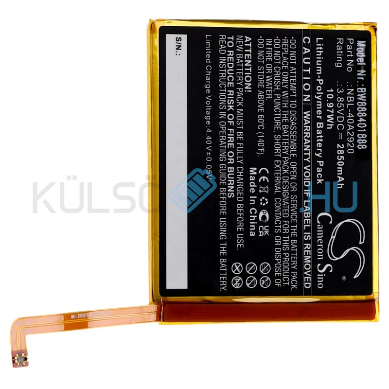 VHBW akkumulátor akku Neffos C9A u.a. 2850mAh