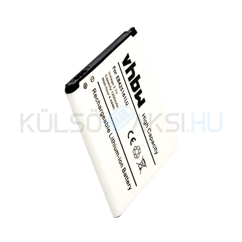 VHBW Telefon akkumulátor akku Samsung EB-F1M7FLU, EB425161LU - 1200mAh, 3.7V, Li-ion
