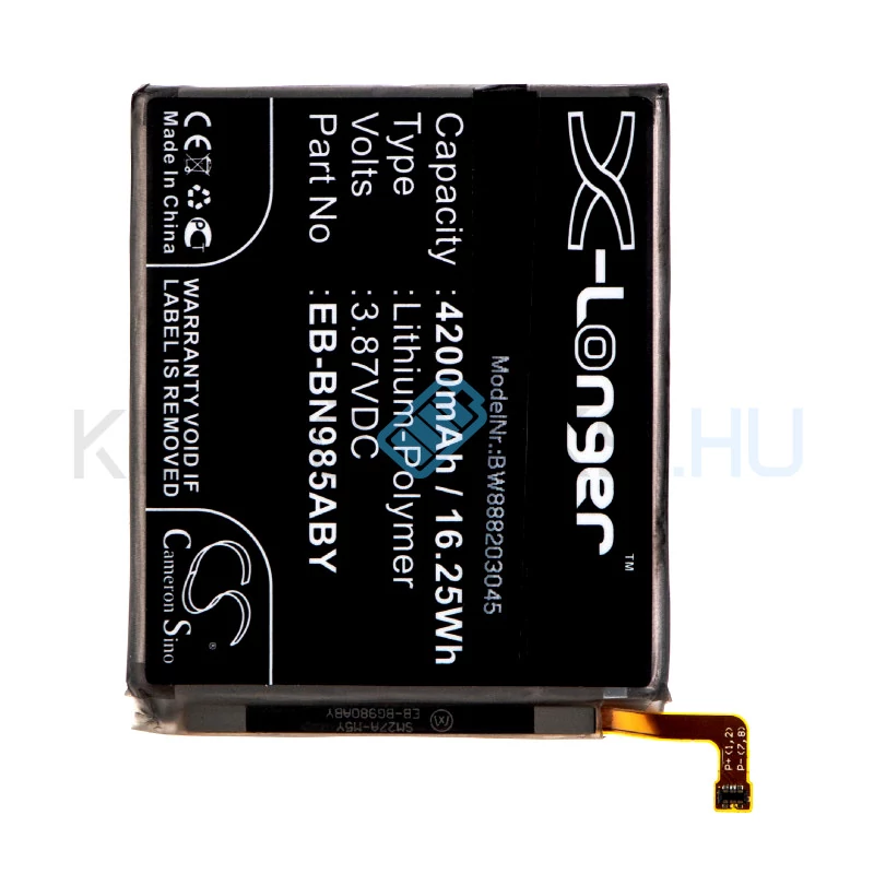 VHBW Telefon akkumulátor akku Samsung EB-BN985ABY, GH82-23333A - 4200mAh, 3.87V, Li-polymer