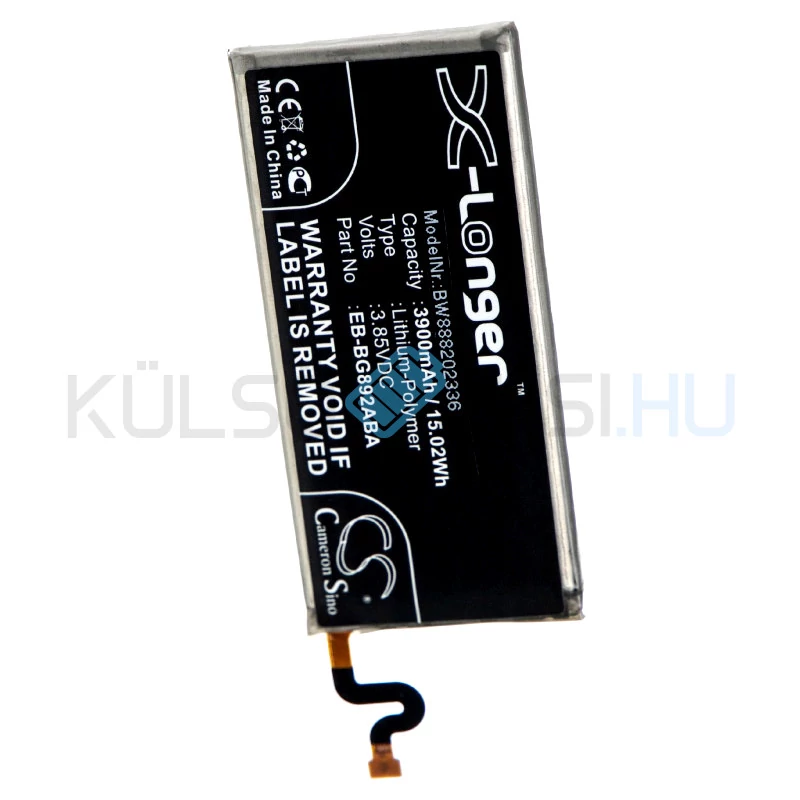 VHBW Telefon akkumulátor akku Samsung EB-BG892ABA - 3900mAh, 3.85V, Li-polymer