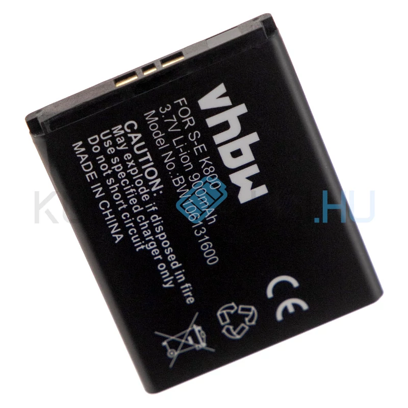 Batéria mobilného telefónu VHBW Sony BST-33 - 900mAh, 3.7V, Li-ion