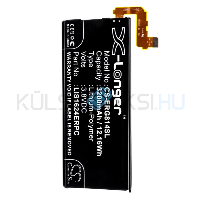 Batéria mobilného telefónu VHBW Sony LIS1624ERPC - 3200mAh, 3.8V, Li-polymer