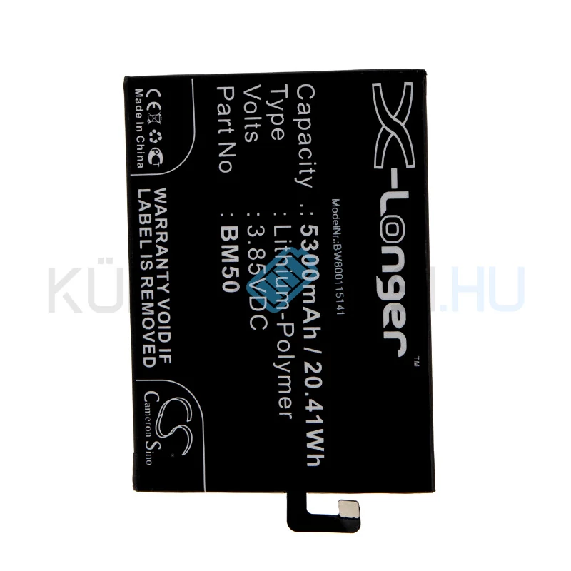 VHBW Telefon akkumulátor akku Xiaomi BM50 - 5300mAh, 3.85V, Li-polymer