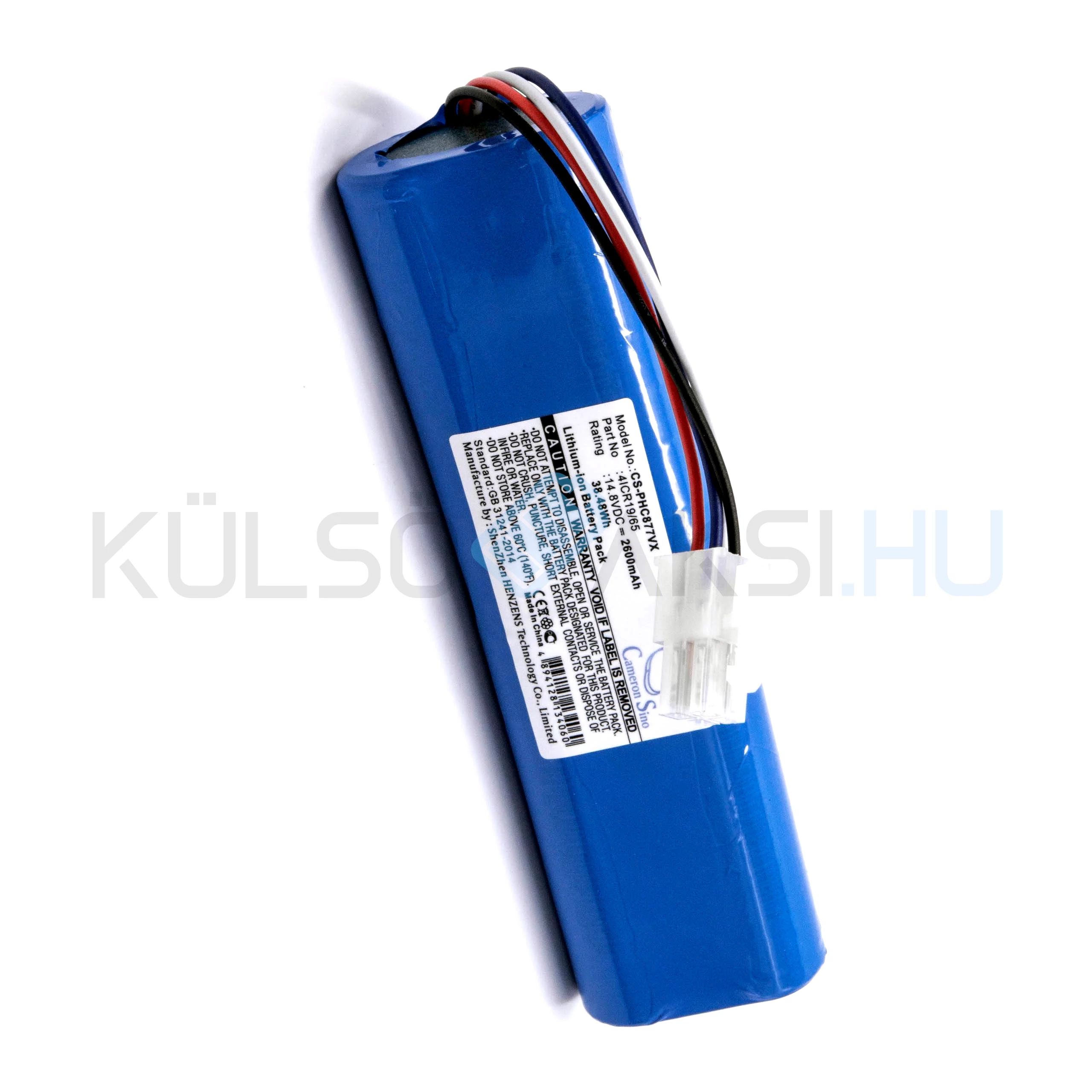 VHBW Akkumulátor Philips 4ICR19/65 - 2600mAh, 14.8V, Li-ion