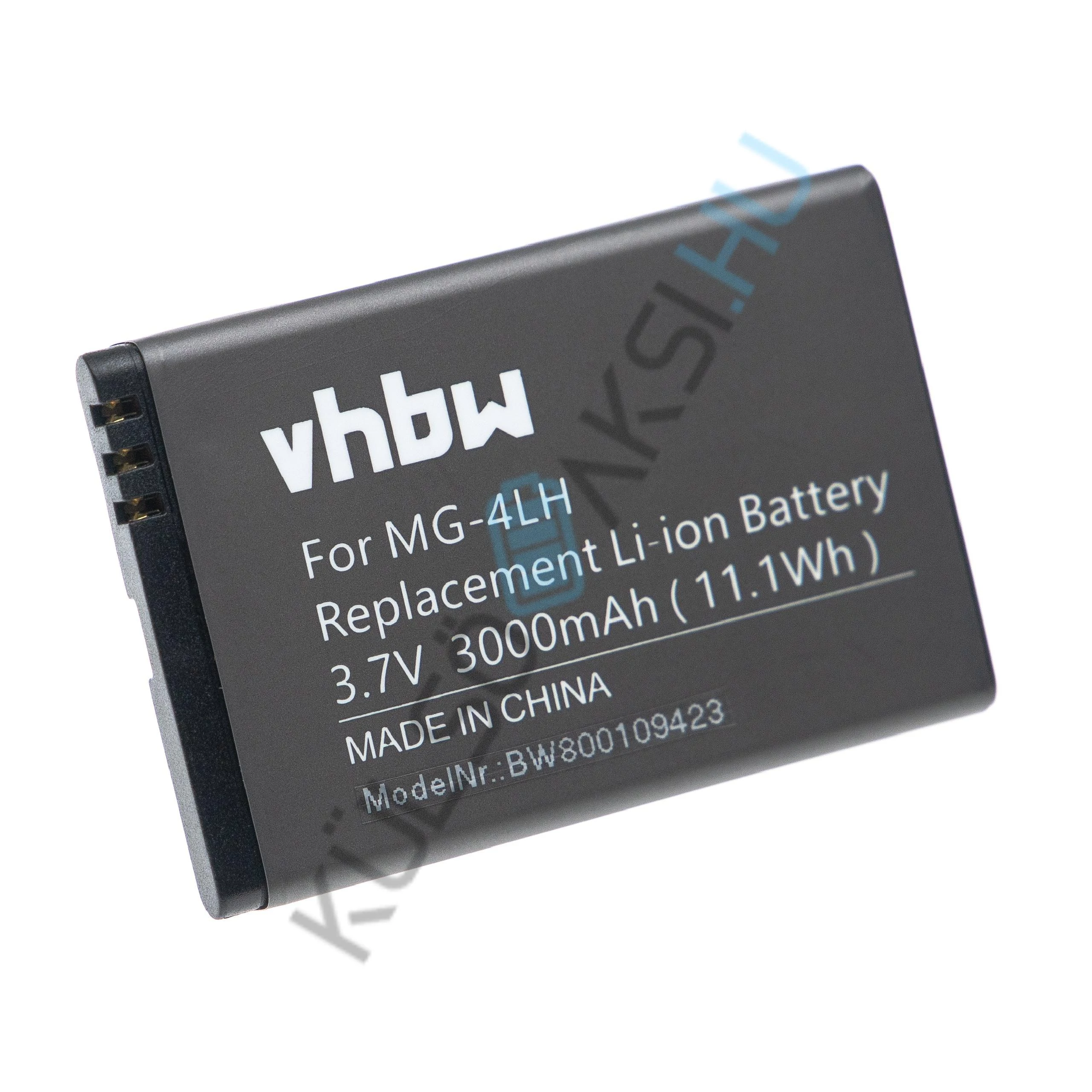 VHBW GPS csere akkumulátor Spectra MG-4LH, TS21878, 206465 - 3000 mAh, 3,7 V