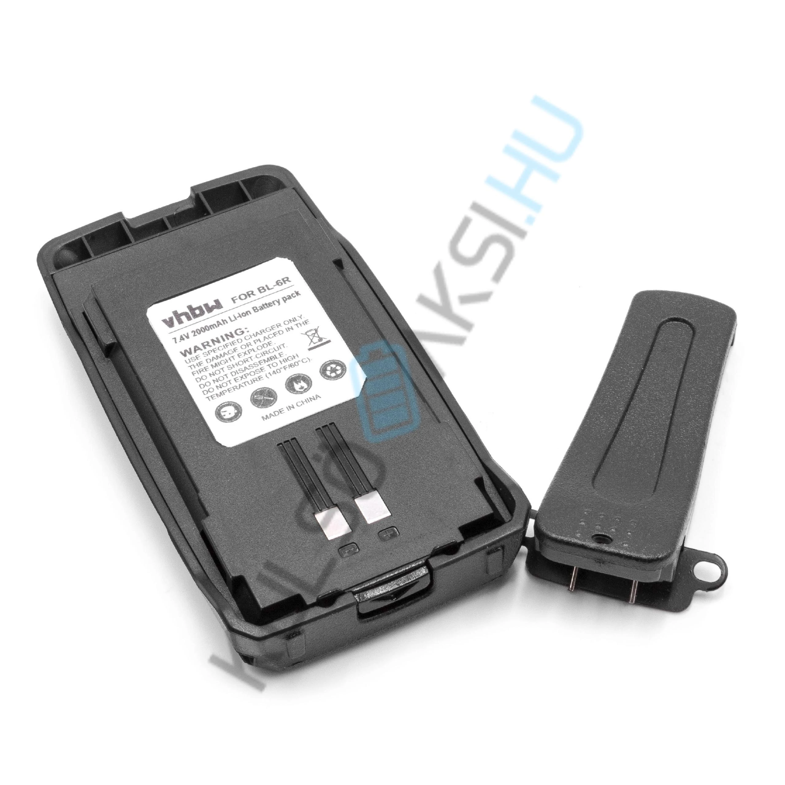 VHBW Radio Battery Replacement for Baofeng BL-6R - 2000 mAh 7.4 V Li-Ion