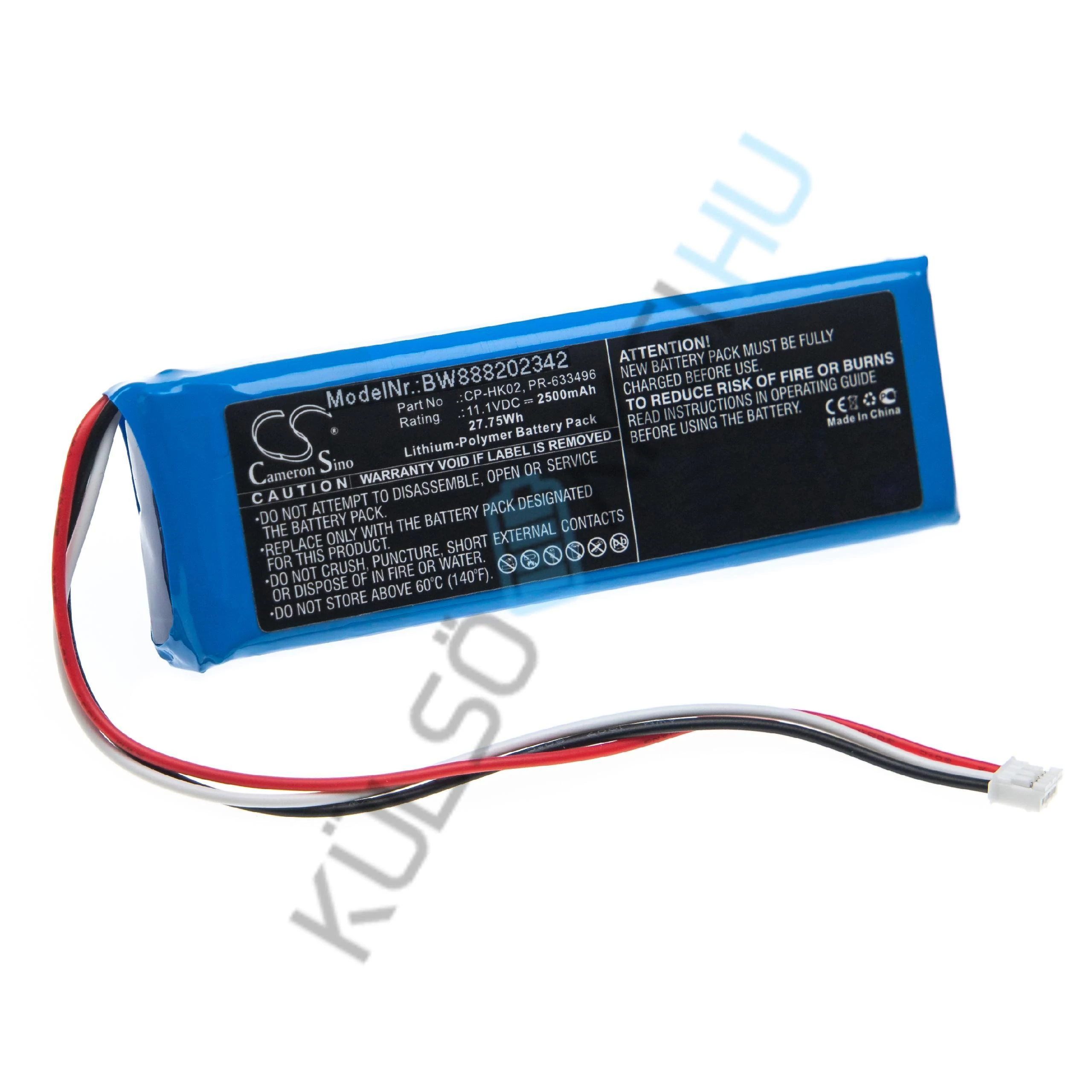 VHBW Battery replaces Harman / Kardon CP-HK02, PR-633496 for Harman / Kardon Loudspeaker - Li-polymer 2500 mAh